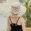 Elegant Flower Church Large Wide Brim Fedora Beach Hat - Image 7