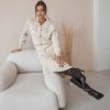 Elegant Knit Viscose Long Sleeve Blazer Skirt Two Piece Set - Image 2