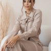 Elegant Knit Viscose Long Sleeve Blazer Skirt Two Piece Set - Image 6