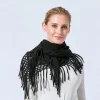 Elegant Knitted Tassels Hollow Triangle Air-conditioned Room Simple Scarf - Image 6