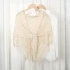 Elegant Knitted Tassels Hollow Triangle Air-conditioned Room Simple Scarf - Image 8