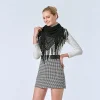 Elegant Knitted Tassels Hollow Triangle Air-conditioned Room Simple Scarf - Image 4