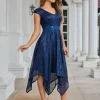Elegant Luxury Backless Sequin Birthday Party Midi Dresses - Image 2