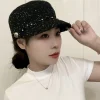 Elegant Sequin Retro Equestrian Breathable Sun Protection Hat - Image 2