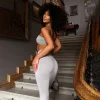 Elegant Strapless Ankle-Length Dress Top and Skirt 2 Piece  Sets - Image 3