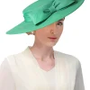 Elegant Wide Brim Big Bow Wedding Cocktail Party Cap - Image 7