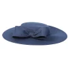 Elegant Wide Brim Big Bow Wedding Cocktail Party Cap - Image 14