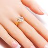 Gold Diamond Round Rings - Image 3