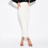 PU High Waist Gown Elegant And Vintage Streetwear Midi Skirt - Image 6