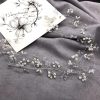 Pearl Crystal Wedding Hair Vine Jewelry - Image 4