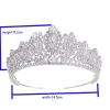 Rhinestone Crowns Vintage Style Big Eye Shape Bridal Hair Tiaras - Image 2