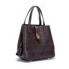 Retro Craft Fashion Letter Printed Metal Accessories Large Capacity Handbag - Image 3