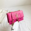 Metal Tassel Ornament Small Square Plaid Stitching Crossbody Bag - Image 4