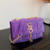 Metal Tassel Ornament Small Square Plaid Stitching Crossbody Bag - Image 7