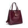 Retro Craft Fashion Letter Printed Metal Accessories Large Capacity Handbag - Image 7