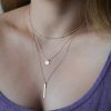 Small Chain Beaded Choker and Two Necklace Sets Circular and Rectangle Charms