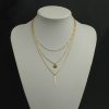 Small Chain Beaded Choker and Two Necklace Sets Circular and Rectangle Charms - Image 4