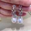 Strong Bright White Baroque Earrings Elegant Style Jewelry - Image 5