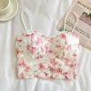 Sweet Floral Corset Vest Beach Style Sleeveless Lace Blouse - Image 6