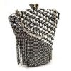 One Side Rhinestones Diamonds Chain Fashion Small Clutch - Image 3
