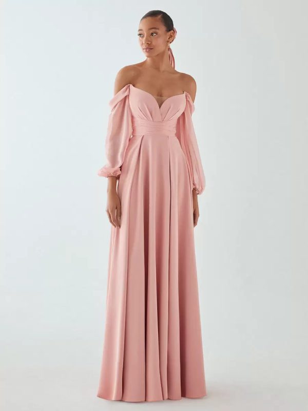 Chiffon Fashion A-Line Floor-Length Bridesmaid Dress