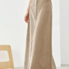 A-Line Loose Fashion Solid Style High Waist Elegant And Vintage Maxi Skirts - Image 7