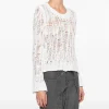 Casual Hollow Pullover Elastic knitted slim fit long sleeved Knitwear Sweaters - Image 3