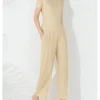 Casual Pieces Set Short Sleeve Round Collar Elegant Top And Pockets Pants - Image 8
