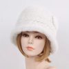 Casual Striped Natural Warm Knitted Quality Outdoor Genuine Mink Fur Caps - Image 13