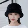 Casual Striped Natural Warm Knitted Quality Outdoor Genuine Mink Fur Caps - Image 9