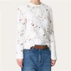 Casual elastic knitted slim fit long sleeved Flower Embroidered pullover knitwear sweater - Image 2