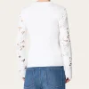 Casual elastic knitted slim fit long sleeved Flower Embroidered pullover knitwear sweater - Image 3