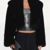Causal Open Stitch Imitation Fur Lapel Long Sleeves Solid Color Versatile Coats - Image 2