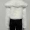 Causal Open Stitch Imitation Fur Lapel Long Sleeves Solid Color Versatile Coats - Image 11