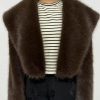 Causal Open Stitch Imitation Fur Lapel Long Sleeves Solid Color Versatile Coats - Image 4