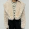 Causal Open Stitch Imitation Fur Lapel Long Sleeves Solid Color Versatile Coats - Image 8