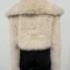 Causal Open Stitch Imitation Fur Lapel Long Sleeves Solid Color Versatile Coats - Image 9