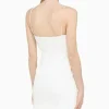 Crystal Flower Spaghetti Strap Sleeveless Diamonds Floral Evening Club Party Bodycon Mini Dresses - Image 3