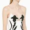 Crystal Flower Spaghetti Strap Sleeveless Diamonds Floral Evening Club Party Bodycon Mini Dresses - Image 2