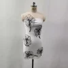 Elegant High Quality Strapless Florals Evening Party Bodycon Mini Bandage Dress - Image 2