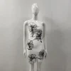 Elegant High Quality Strapless Florals Evening Party Bodycon Mini Bandage Dress - Image 3
