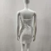 Elegant High Quality Strapless Florals Evening Party Bodycon Mini Bandage Dress - Image 4