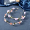 Elegant Rose Pearl Decorated Alloy Hoop Headband - Image 6
