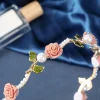 Elegant Rose Pearl Decorated Alloy Hoop Headband - Image 9