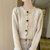 Elegant temperament three-dimensional embroidered lace collar cardigan sweater - Image 6