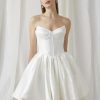 Lace Sweetheart Neck Sleeveless Natural Waist Bridal Short Wedding Dress - Image 3