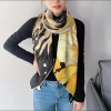 Luxury Printed Rollerd Square Shawls Large Wool Silk Poncho outdoor Cashmere Scarf - Image 2