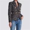 Metal button decoration Double breasted slim fit long sleeved outerwears jacket - Image 3