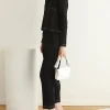 Pleated Lapel Full Sleeve Top And Pencil Pants Elegant Solid Sets - Image 7