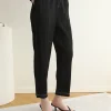 Pleated Lapel Full Sleeve Top And Pencil Pants Elegant Solid Sets - Image 9